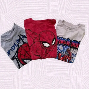 Bundle of 3 Spider-Man tees kids 2-10/12 and 1-14 GUC